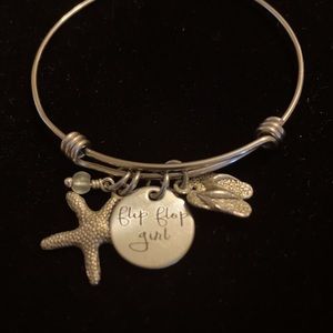 Charm bangle bracelet